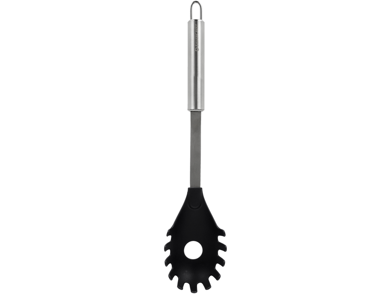 Juodas SilverCrest spagečių šaukštas su metaline rankena