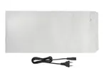 White electric heating pad with a power cord