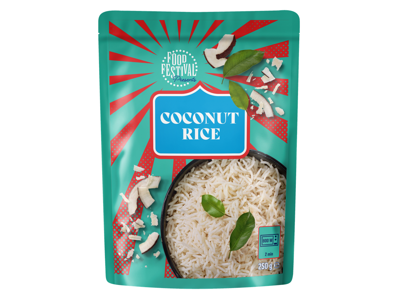 Embalagem de arroz de coco Duc de Coeur, pronto em 2 minutos, 250g.