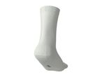 White crew sock with size print on the sole