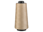 Crelando® Overlock õmblusniit beežis toonis mustal taustal.
