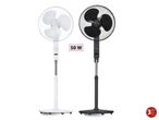 Bijele i crne podne ventilatore od 50 W.