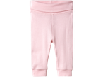 Gaiši rozā zīdaiņu bikses ar elastīgu jostasvietu un aprocēm