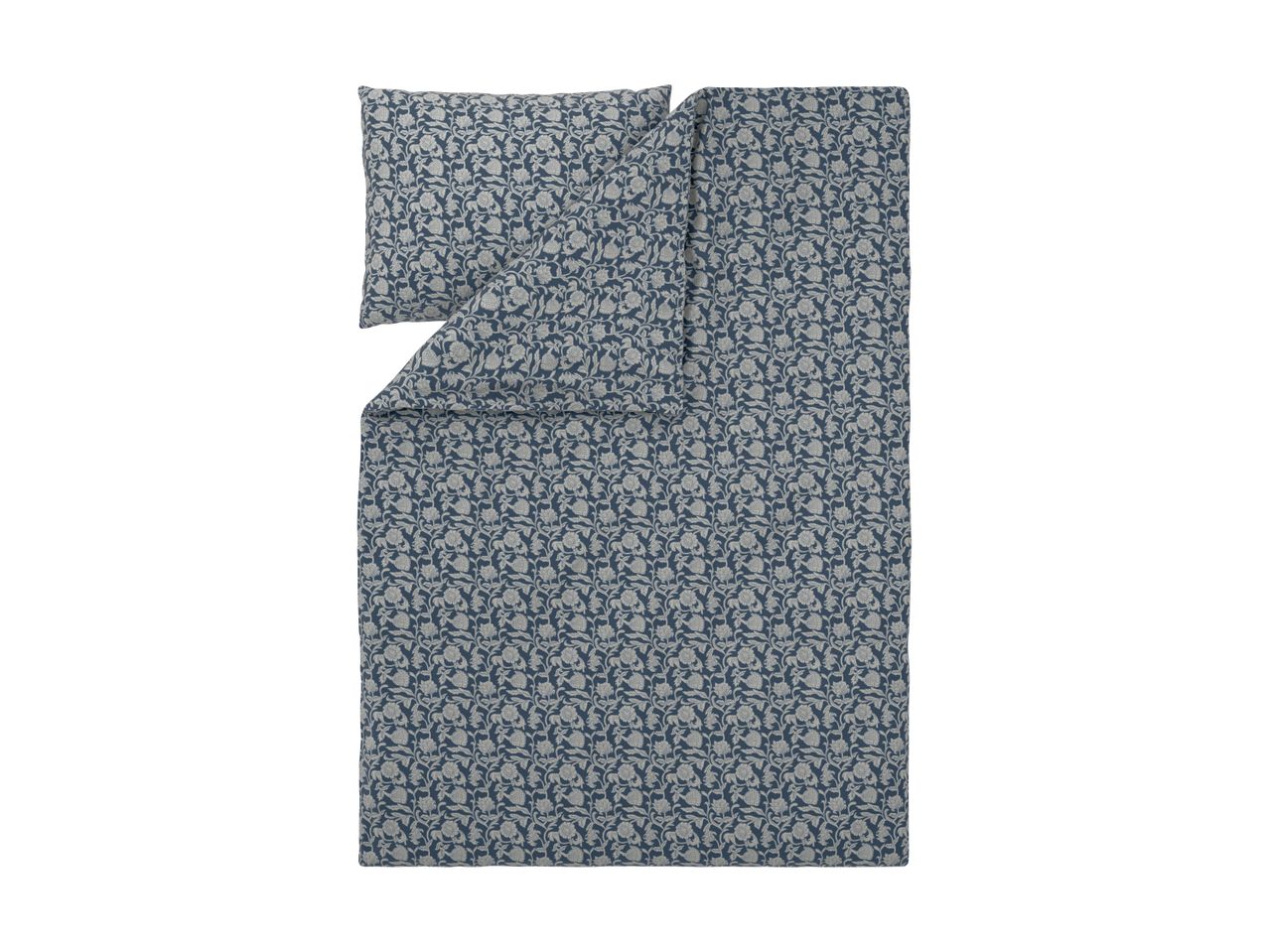 Blue and white floral duvet cover set