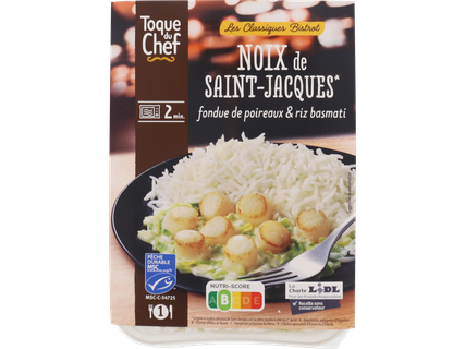 Noix de Saint-Jacques fondue de poireaux