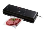 SilverCrest vacuum sealer with a vacuum-sealed raw steak and rosemary