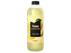 Бутилка лимонада с етикет „Cappy Lemonade Tasty Lemon“, без консерванти.