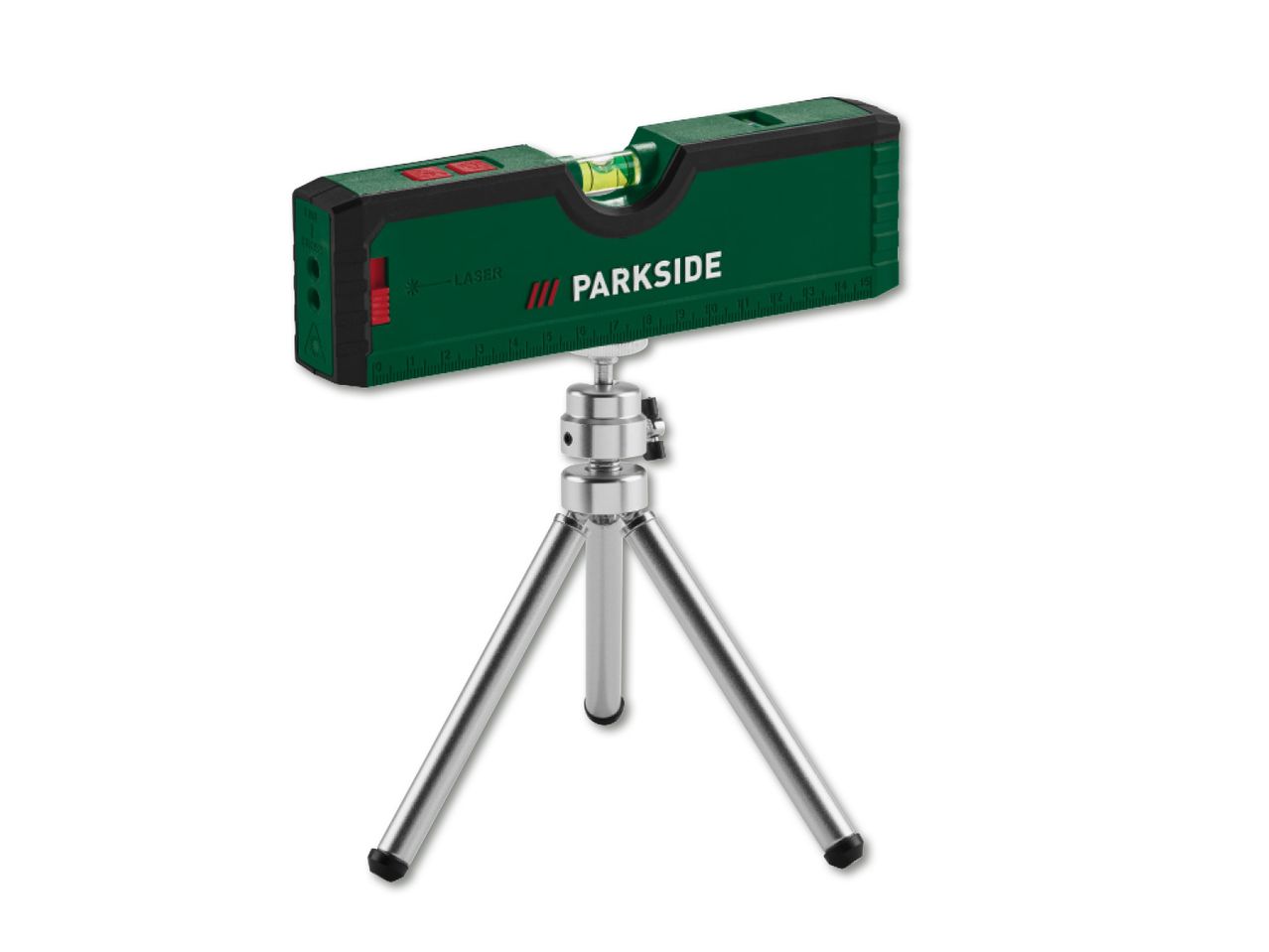 Parkside lasernivelli statiivil.