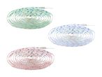 Tre oprullede LED-strips i grøn, hvid og rød med 3M-mærket på bagsiden.