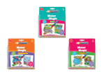 Drei Jumbo Water Magic Malbücher mit Safari-, Unterwasser- und Tiermotiven.