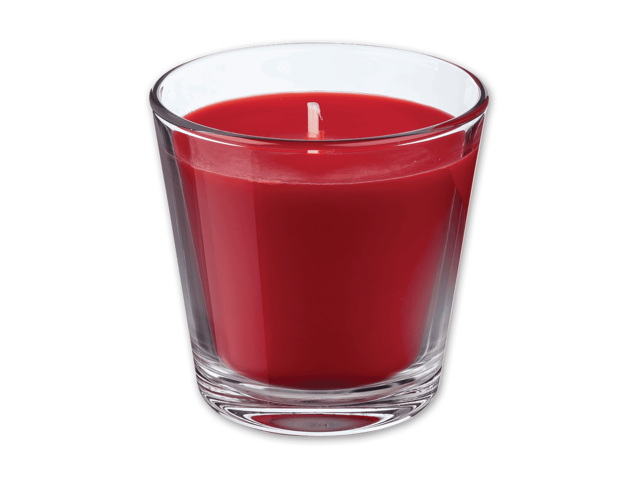 Rote Kerze im Glas