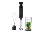 SilverCrest hand blender with whisk attachment and measuring cup with ingredients