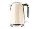 Cream-colored Silvercrest kettle with chrome details and a gray handle.