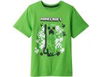 A bright green Minecraft Creeper t-shirt for kids.