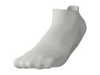 A single light grey ankle sock with textured patterns, shown on a white background.