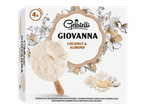 Gelatelli Giovanna gelado de coco e amêndoa, 4 unidades.