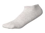 Single light grey ankle sock with a ribbed texture