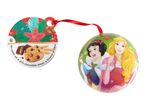 Disney Princess Christmas bauble with Snow White and Aurora, and a tag for chocolate drops.