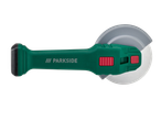 Esmerilhadeira angular Parkside com disco de corte.