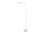 White LED floor lamp with a flexible neck and a round base.