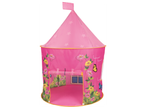 Розова детска палатка за игра с принт на цветя, пеперуди и звезди