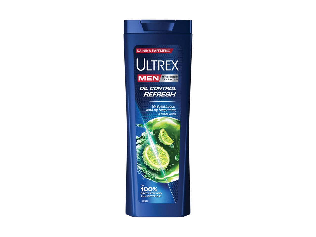 Σαμπουάν Ultrex Men Oil Control Refresh για λιπαρά μαλλιά.