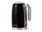 Black Silvercrest® kettle with chrome details and water level indicator.