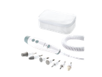 SilverCrest manicure set: electric device, various attachments, and case.