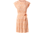 Rochie scurtă cu mâneci scurte și imprimeu tie-dye piersică.