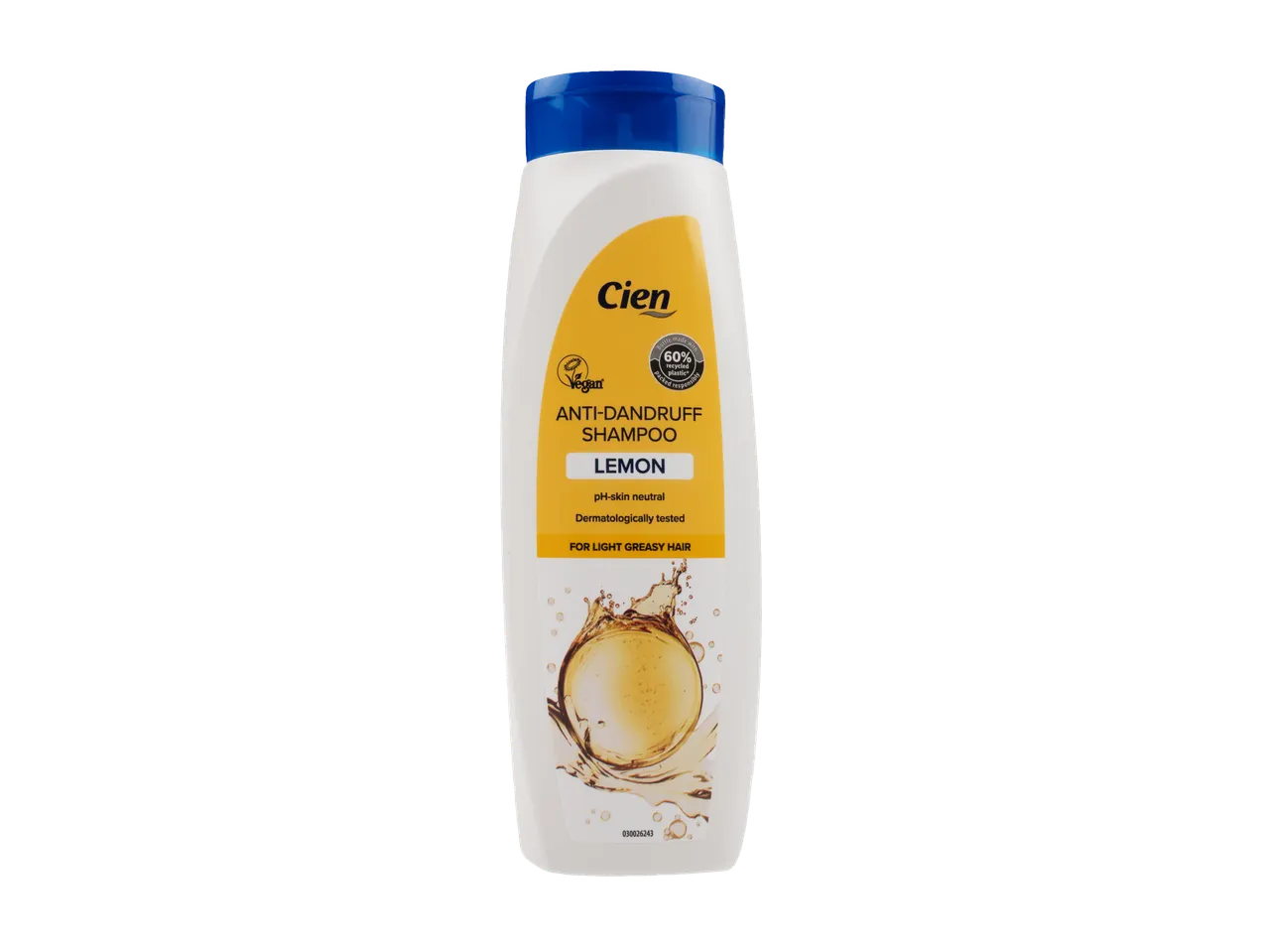Șampon Cien anti-mătreață cu lămâie, pentru păr gras.