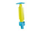Yellow and blue plastic screw-in anchor for drywall