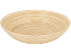 Tigela de bambu Silvercrest com um padrão circular de grão de madeira