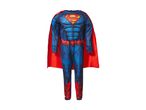 Superman costume with a red cape and blue jumpsuit