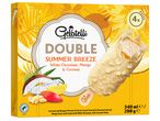 Премиум сладолед на клечка Gelatelli Double Summer Breeze с бял шоколад, манго и кокос.