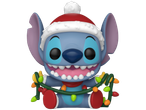 FUNKO MINIS® POP-figure of Stitch in a Santa hat with Christmas lights