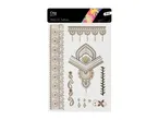 Metallic gold henna-style temporary tattoo sheet.