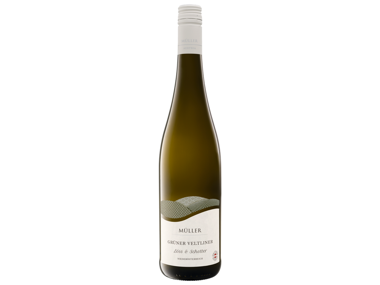 Müller Grüner Veltliner witte wijn uit Oostenrijk.