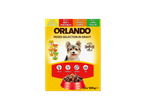 Orlando: Natvoer voor honden met kip, rundvlees, kalkoen en lam.