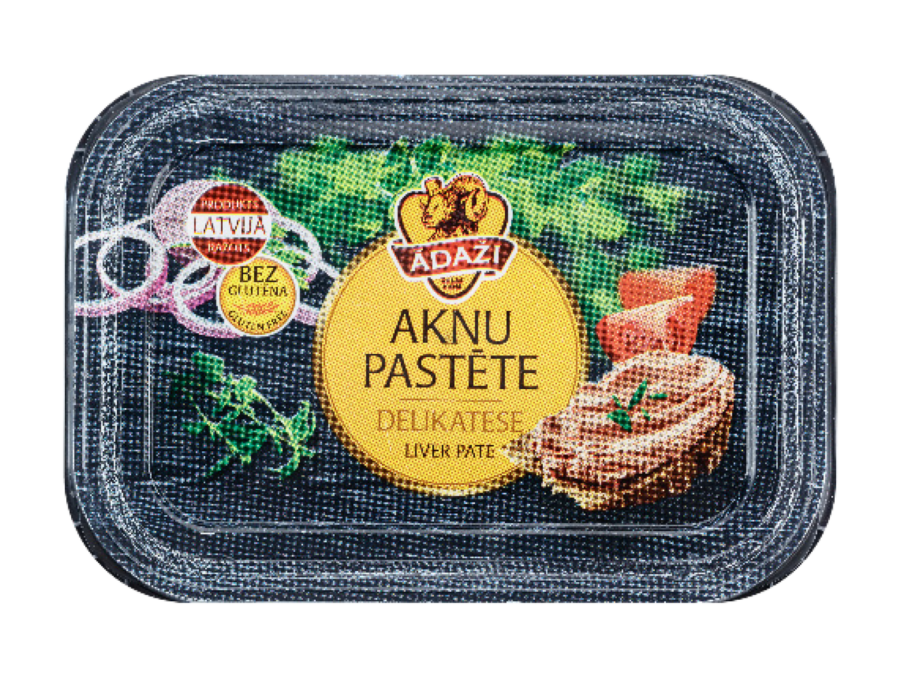 Ādažu aknu pastēte ar sīpoliem un zaļumiem, bez glutēna