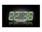 A sleek, modern LED digital clock displays 22:22 with a green glow against a black background.
