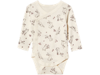 Lupilu® baby wrap-over bodysuit with bunny and flower print