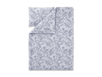 Bettwäsche-Set mit tropischem Blatt- und Blumenmuster in Grau und Weiß