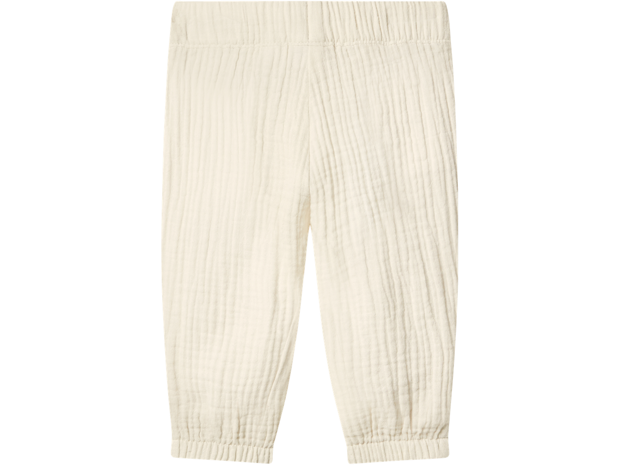 LUPILU krem hlače od muslina s elastičnim strukom i gležnjevima.