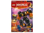 LEGO Ninjago 7+ комплект „Елементарен земен робот на Коул“ с фигурки на Коул и воин с вълча маска.