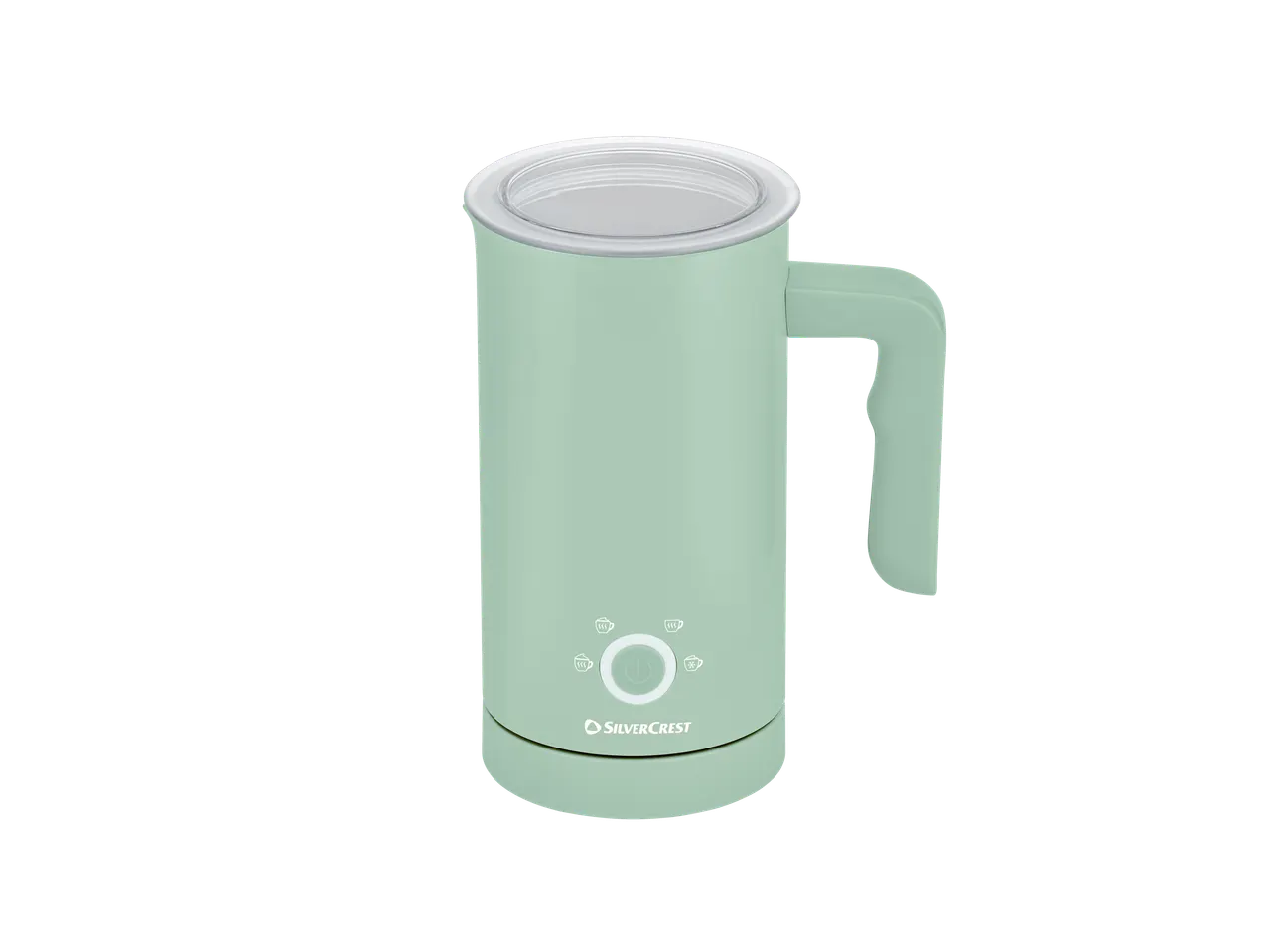 Espumador de leite SilverCrest, cor menta pastel.