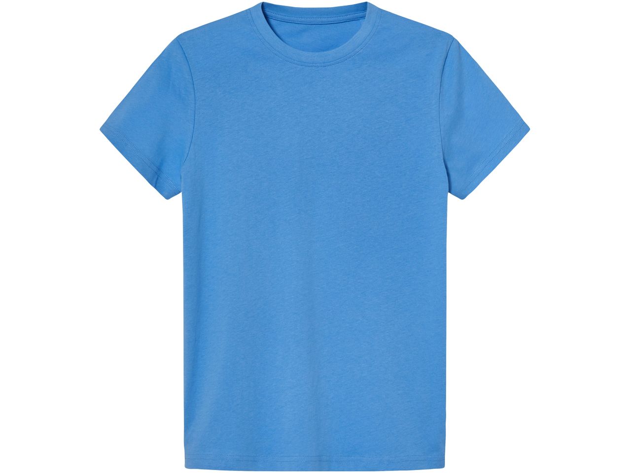 Plain blue short-sleeved t-shirt