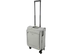 Esmara Cabin Case in light grey with an extended black telescopic handle and wheels.