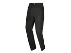 Pantaloni da lavoro neri con tasche e rivetti.