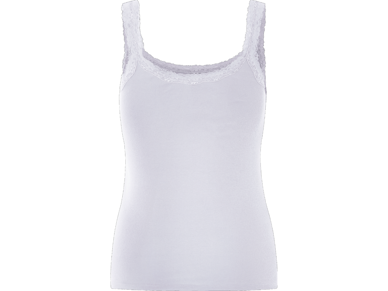 Esmara® Τοπ ριπ με δαντέλα | Ribbed Vest Tops with Lace