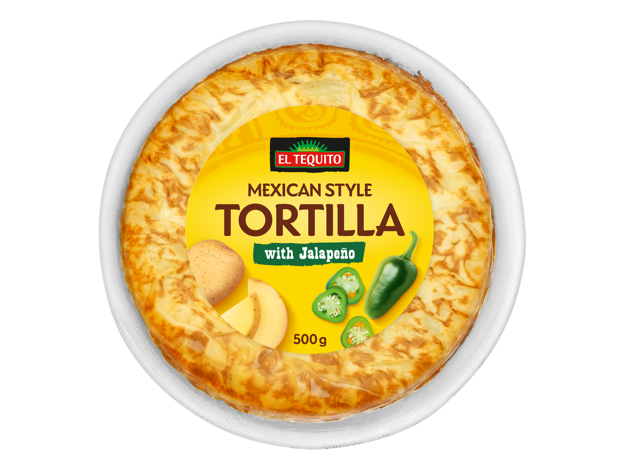 Tortilla mexicană El Tequito cu jalapeño, 500g.